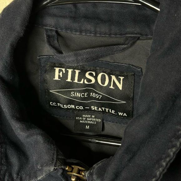 FILSON DRY WAX WORK JACKET DUSK NAVY S US MADE - Picture 5 of 5